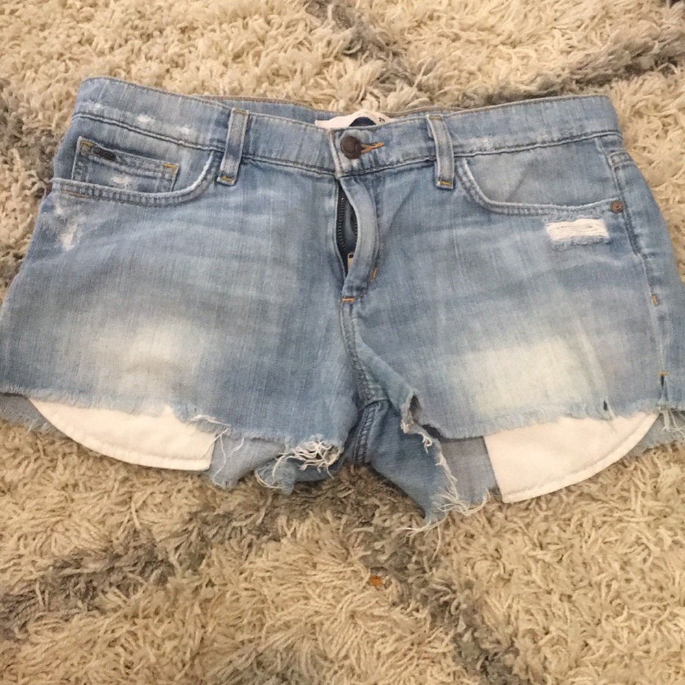 Joe’s cut off distressed jean shorts, size 28